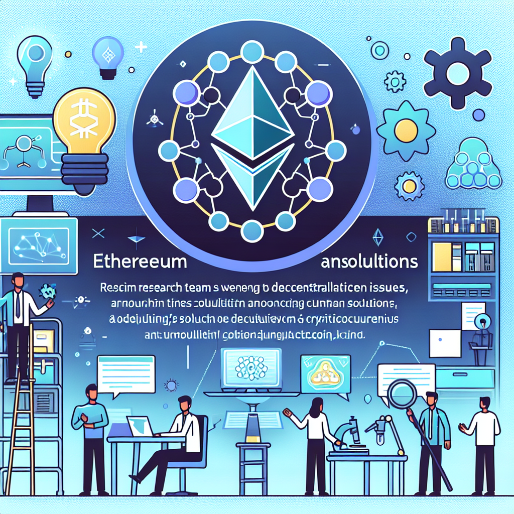 Ethereum 연구팀, 탈중앙화 문제 해결 방안 발표